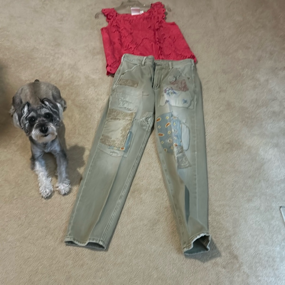 Anthropologie patchwork pants